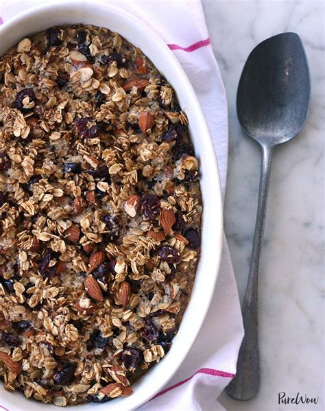 cherry-almond-baked-oatmeal-purewow image
