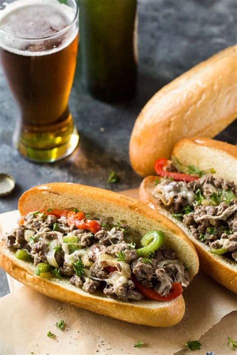 philly-cheesesteak-recipe-with-peppers-and-onions image