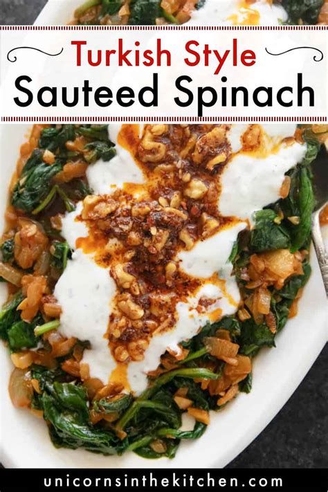 turkish-sauteed-spinach-recipe-unicorns-in-the-kitchen image