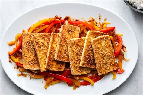 crispy-sesame-tofu-with-vegetables-recipe-the-spruce image