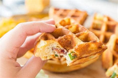 bacon-cheddar-waffles-savory-waffle-recipe-fifteen image