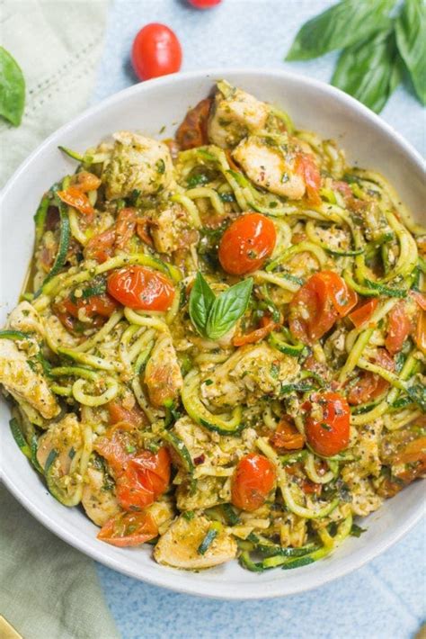 whole30-pesto-chicken-zoodles-recipe-the-clean image