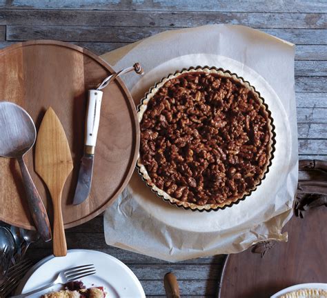 caramel-walnut-pie-recipe-real-simple image