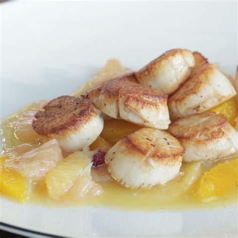 seared-scallops-with-vanilla-citrus-confit image