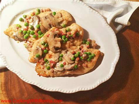 creamy-chicken-with-peas-prosciutto-and-mushrooms image