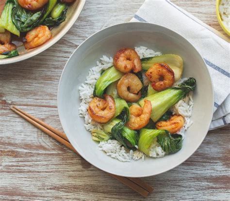 sweet-chili-shrimp-with-jasmine-rice-and-bok-choy image