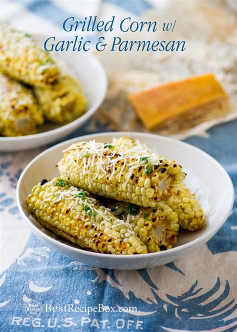 grilled-corn-recipe-with-garlic-and-parmesan-cheese image