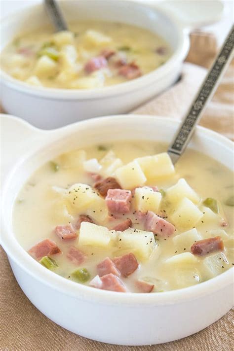 easy-and-comforting-ham-and-potato-soup-baking image