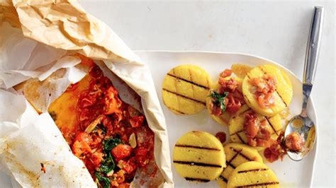 tomato-basil-sauce-with-polenta-recipe-bon-appetit image