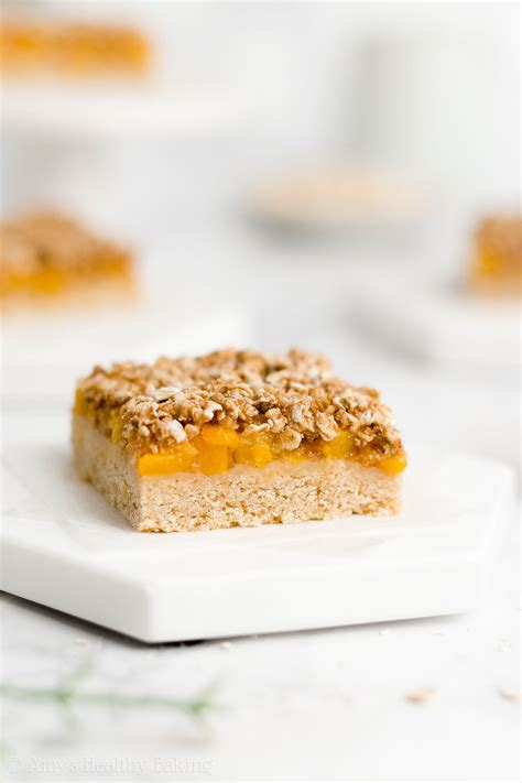 healthy-peach-crumble-bars-amys-healthy-baking image
