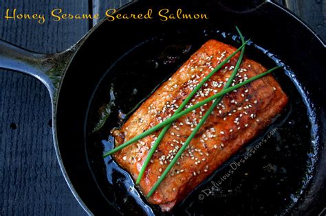honey-sesame-seared-salmon-recipe-delicious image
