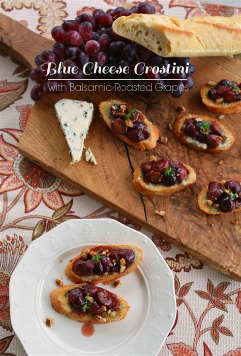 blue-cheese-crostini-with-balsamic-roasted-grapes image