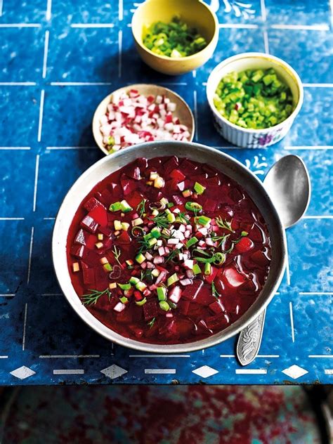 cold-beetroot-soup-starter-recipe-delicious-magazine image