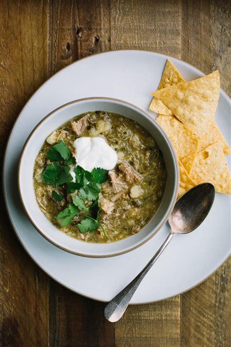 slow-cooker-tomatillo-chili-with-pork-and-hominy image