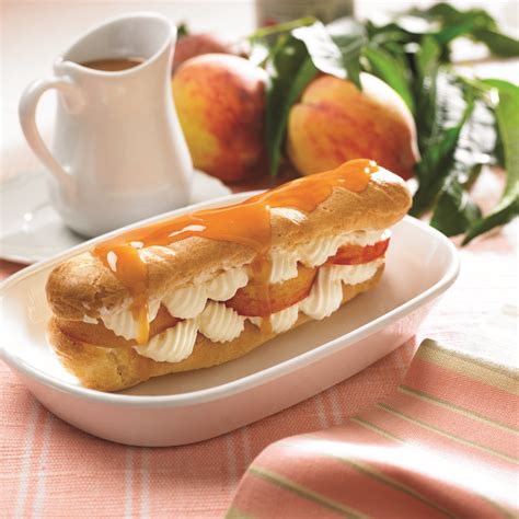 peaches-cream-clairs-mygreatrecipes image