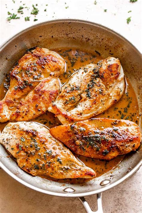 juicy-garlic-butter-chicken-breasts-recipe-diethood image
