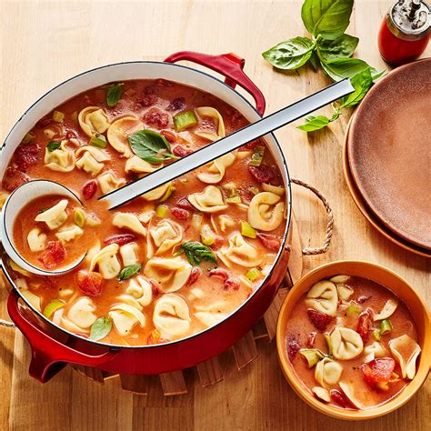 creamy-tomato-soup-with-tortellini-eatingwell image