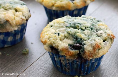 super-moist-blueberry-muffins-recipe-everyday-dishes image