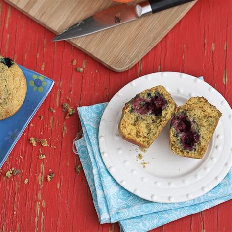 healthy-cornmeal-muffins-recipe-with-berries image