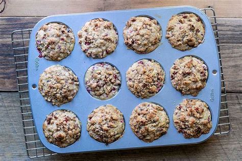 fresh-cranberry-pecan-muffins-with-streusel-topping image