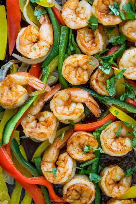 easy-sheet-pan-shrimp-fajita-recipe-healthy-shrimp image