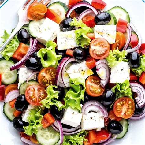 easiest-greek-salad-in-vinaigrette-dressing-food-wine image
