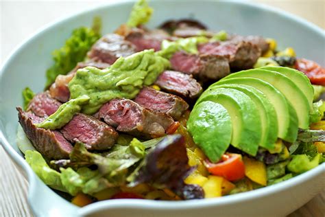 steak-and-avocado-salad-recipe-tasty-healthy image