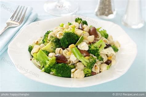 orzo-with-broccoli-feta-cheese-and-olives image