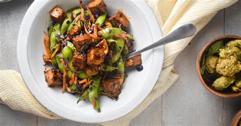 chili-glazed-tofu-with-sugar-snap-peas-slender-kitchen image
