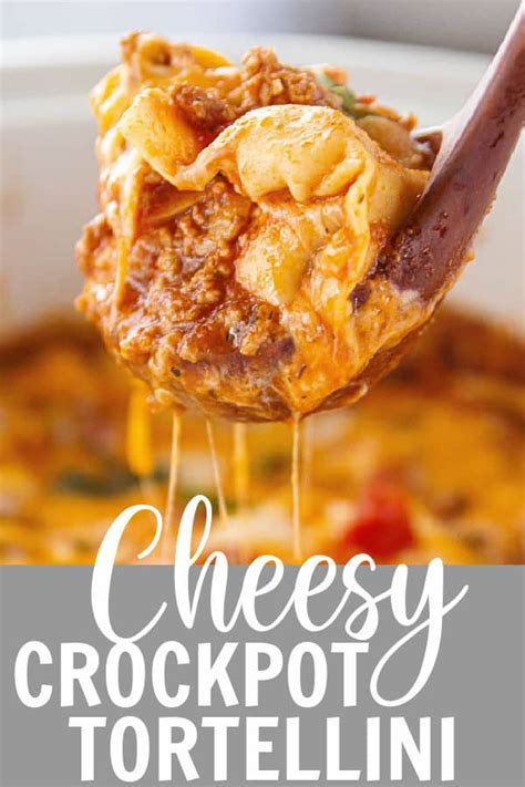 cheesy-crockpot-tortellini-recipe-belle-of-the-kitchen image