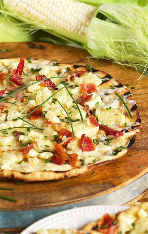 grilled-corn-pizza-with-bacon-and-chives-the image