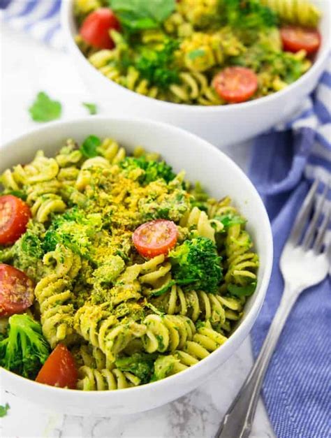 broccoli-pesto-with-pasta-and-cherry-tomatoes image