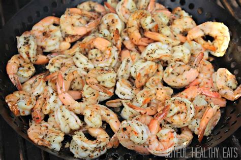 grilled-garlic-basil-shrimp-grilling image