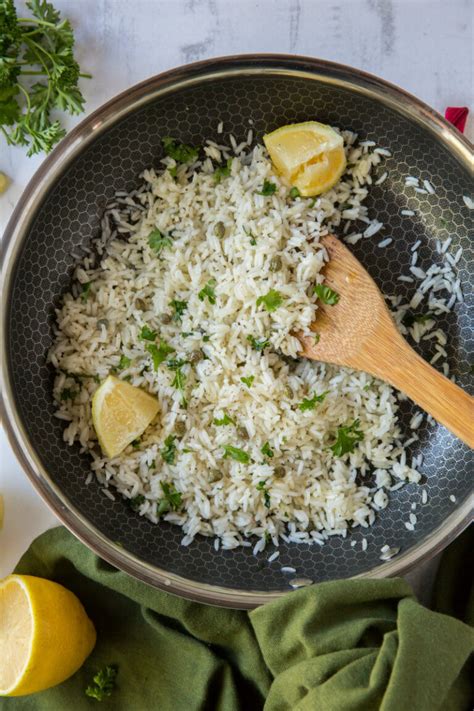 lemon-rice-with-capers-and-parsley-recipe-girl image