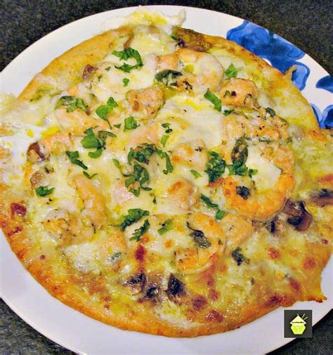 shrimp-garlic-and-pesto-pizza-lovefoodies image