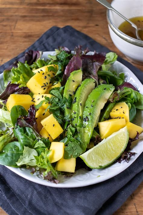 mango-salad-with-lime-ginger-dressing-veggie image
