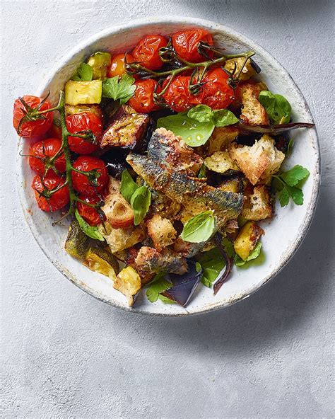 mediterranean-vegetable-and-sardine-salad-delicious image