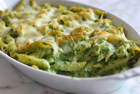baked-penne-with-spinach-ricotta-fontina-once-upon-a-chef image