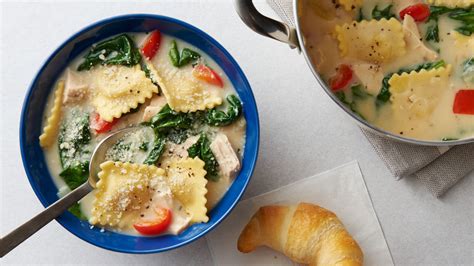 one-pot-creamy-tuscan-ravioli-soup-recipe-pillsburycom image