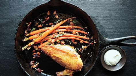pan-roasted-chicken-with-carrots-and-almonds image