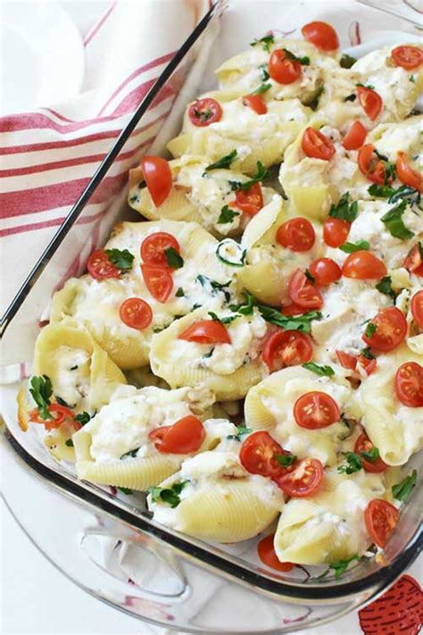 irresistible-baked-stuffed-shells-with-grilled-chicken image