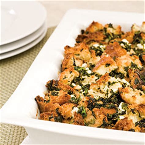 savory-bread-pudding-with-spinach-and-feta image