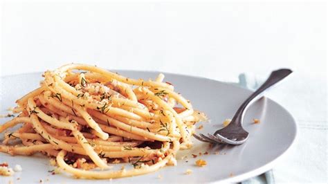 pasta-with-anchovies-chile-and-dill-breadcrumbs image