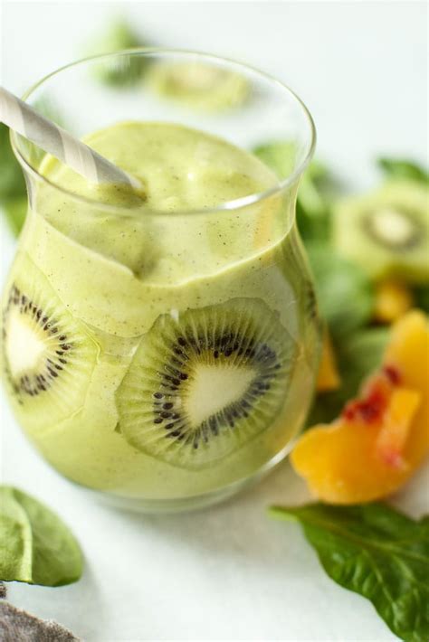peach-kiwi-green-smoothie-happy-healthy-mama image