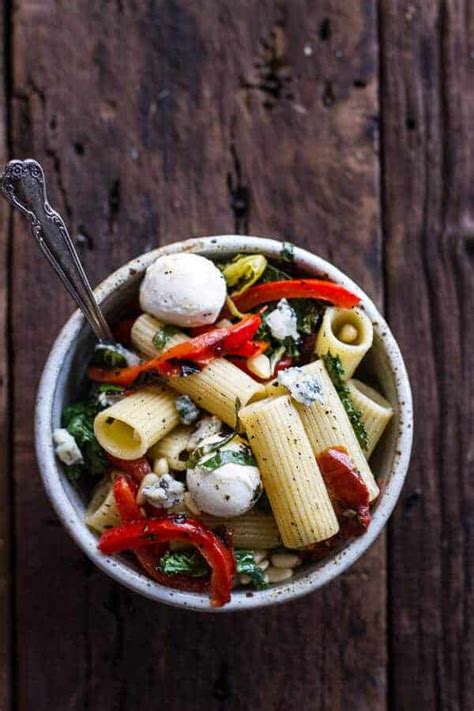 simple-grilled-kale-red-pepper-tuscan-pasta-salad image