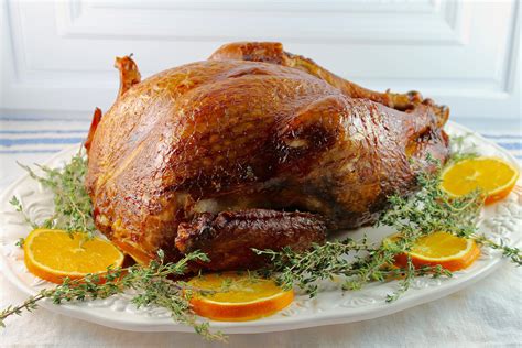 balsamic-and-honey-glazed-roast-turkey-the-spruce image