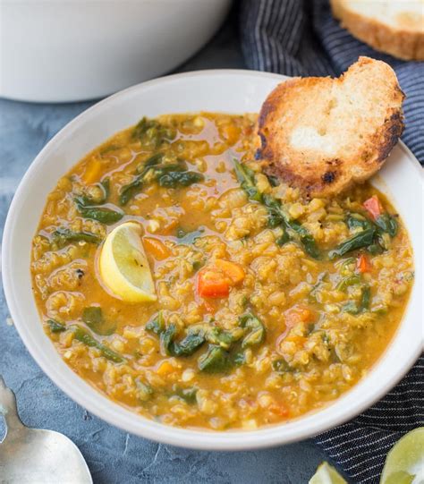 red-lentil-soup-with-spinach-the-flavours-of-kitchen image