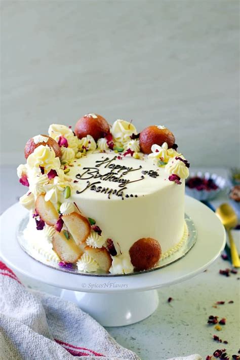 eggless-gulab-jamun-cake-recipe-spices-n-flavors image