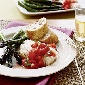 cod-and-asparagus-with-tomato-vinaigrette-fish image