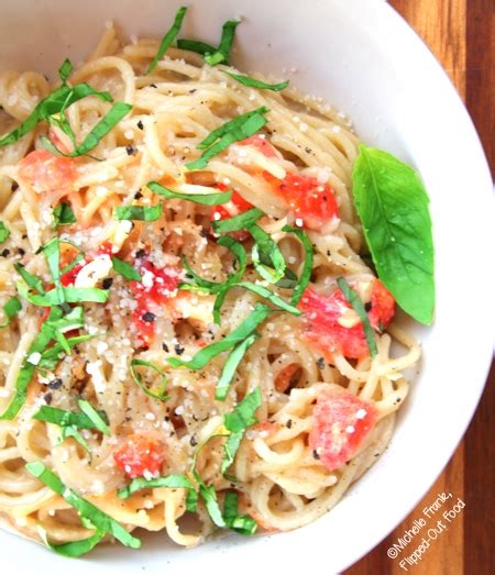 easy-garlic-tomato-basil-pasta-flipped-out-food image
